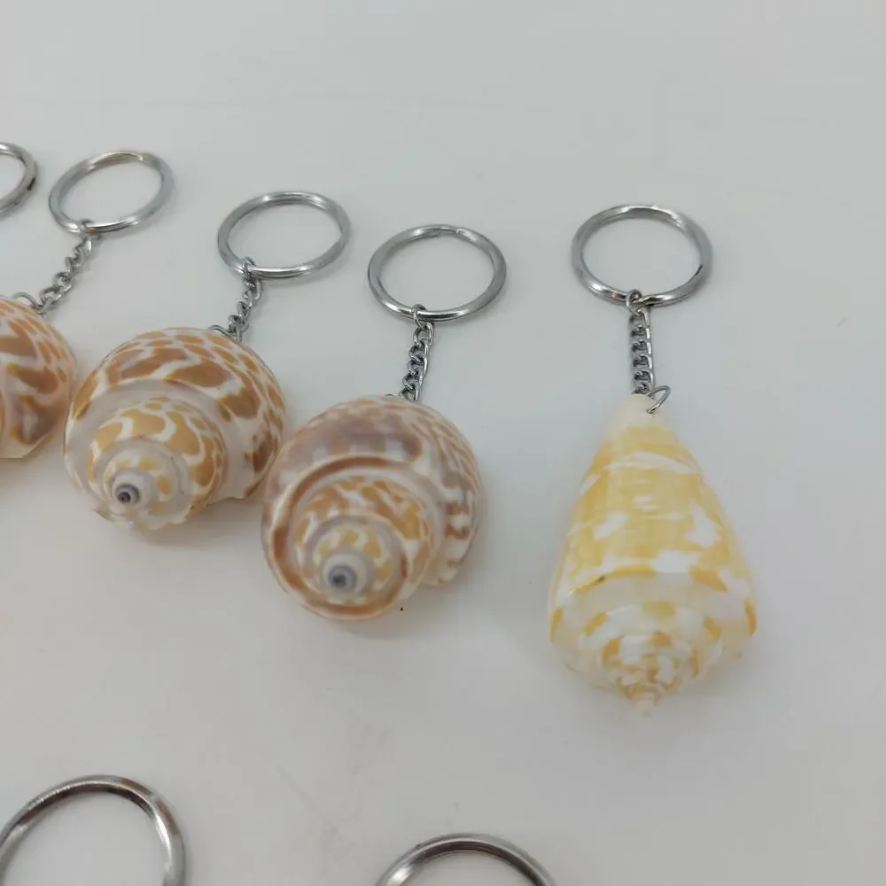 Sheshell Key Rings Lot Keychain Lot of 9 Natural Boho